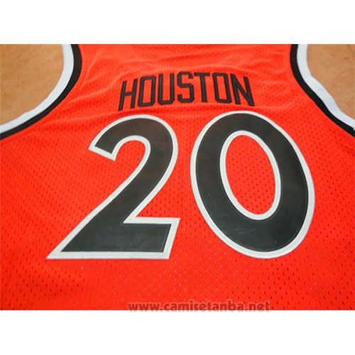 Camiseta New York Knicks Allan Houston #20 Retro Naranja